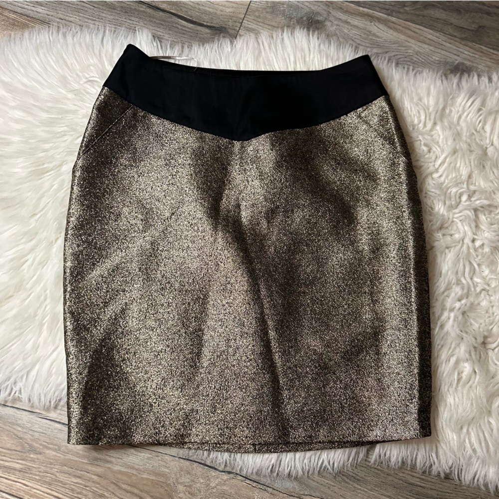 Love21 gold and black skirt party date night pencil skirt